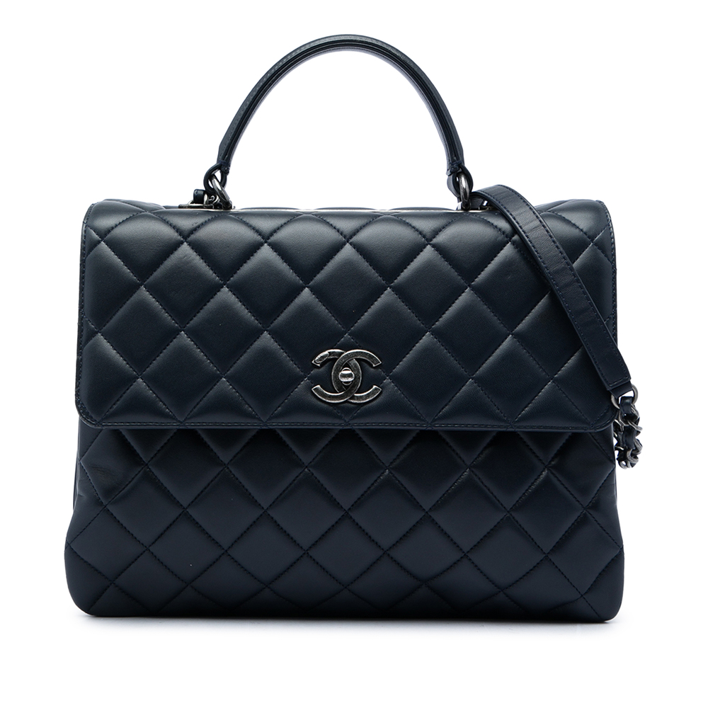Pre-Loved Chanel Large Lambskin Trendy CC Top Handle Flap